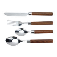 Custom Stainless Steel Wood Handle Cutlery Set Wholesale