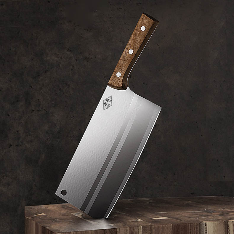 German Steel Chinese Cleaver Chef Knife For Vegetable And Meat With Rosewood Handle